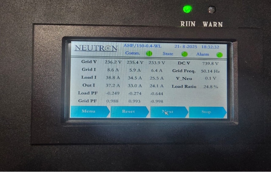 Static VAR generator control display