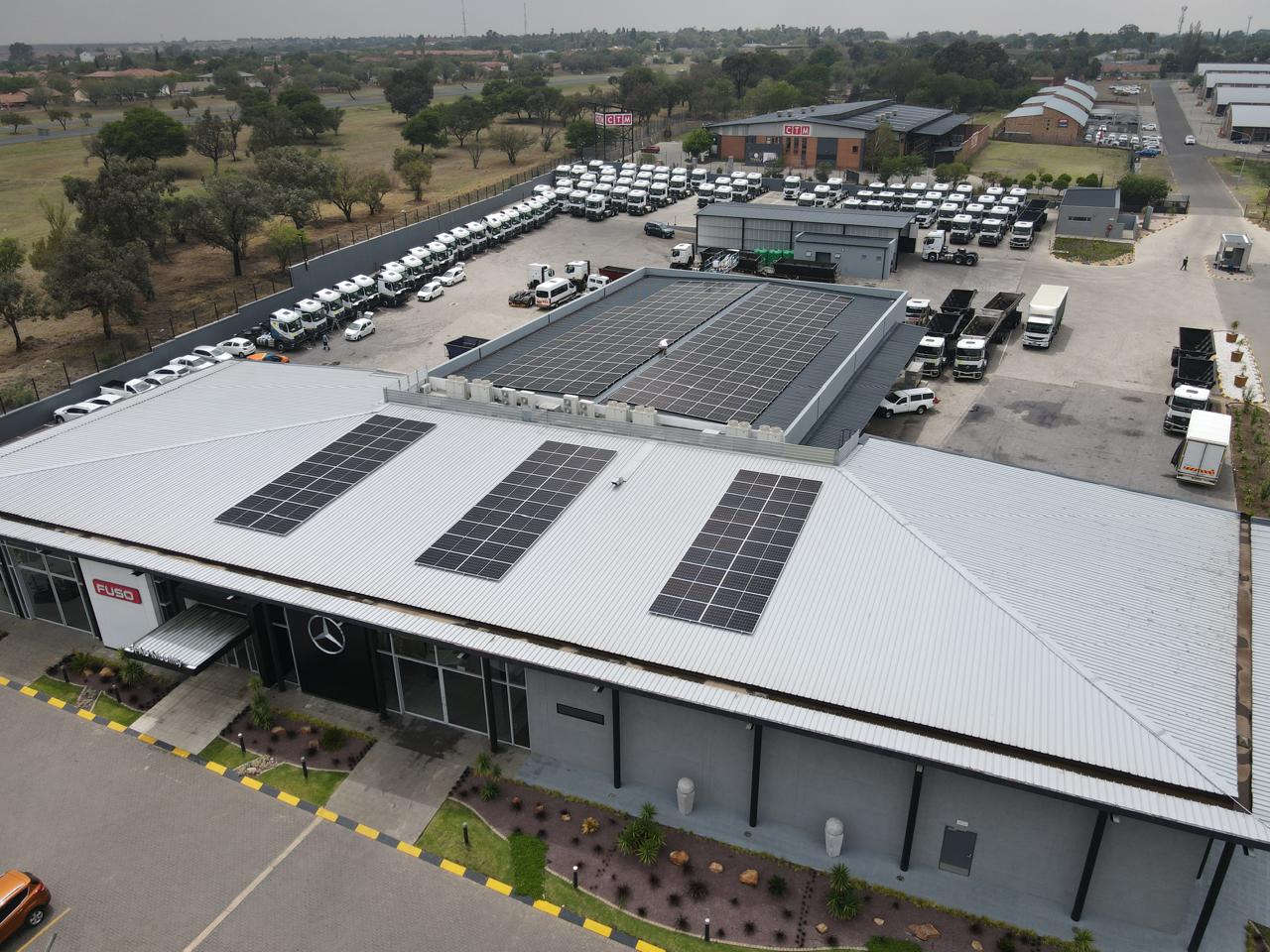 Daimler Trucks Secunda commercial PV and storage installation